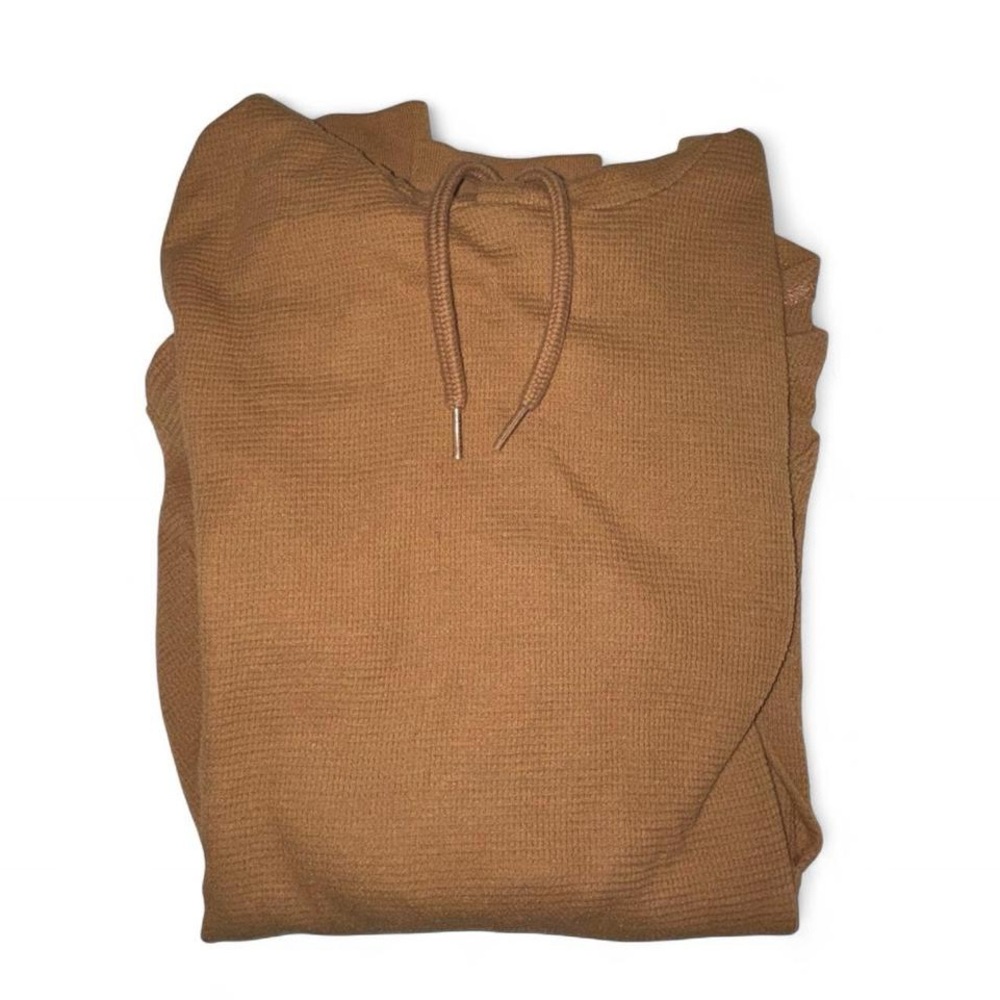 Hollister Waffle Knit Hoodie in Camel